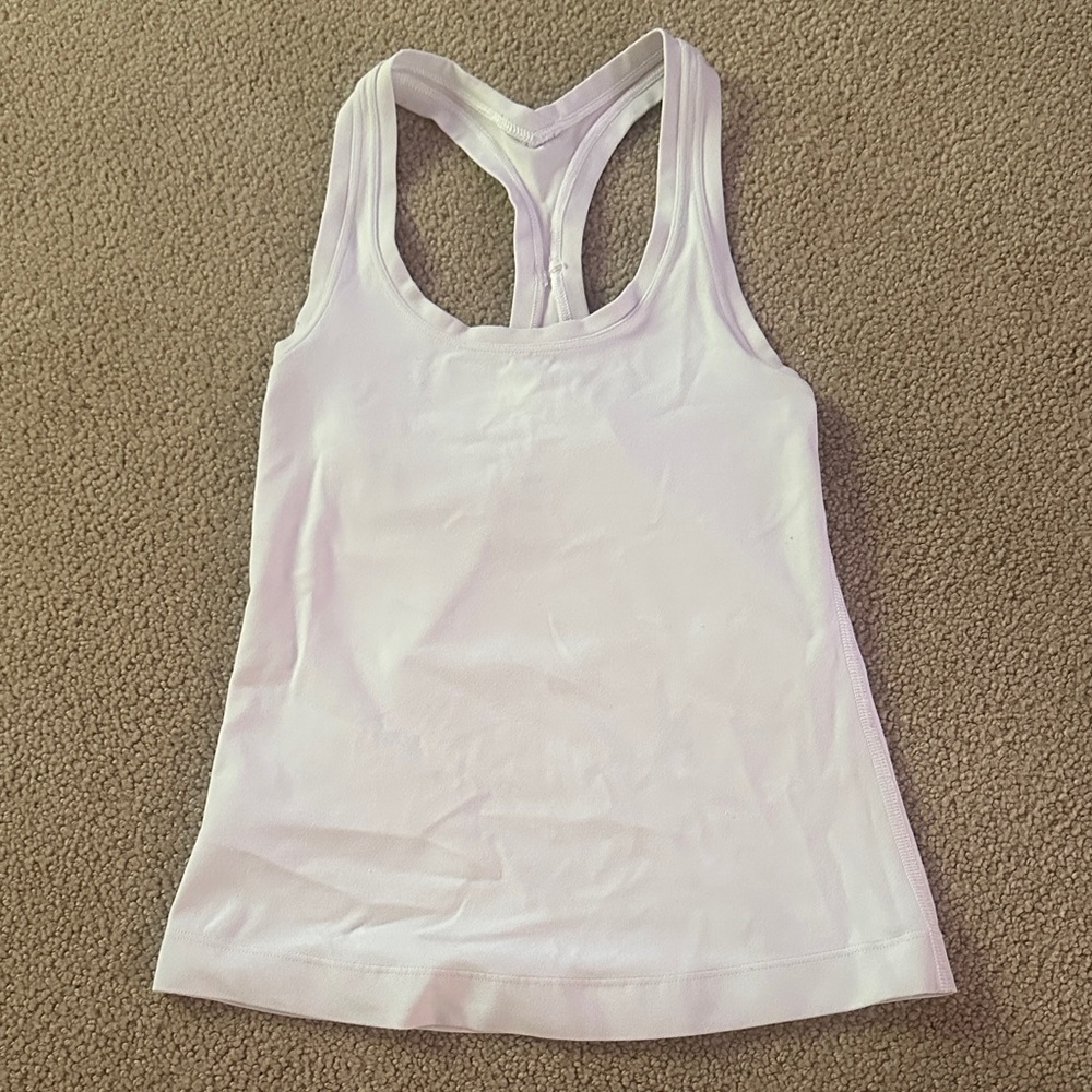 Lululemon Athletica White Racerback Tank Top